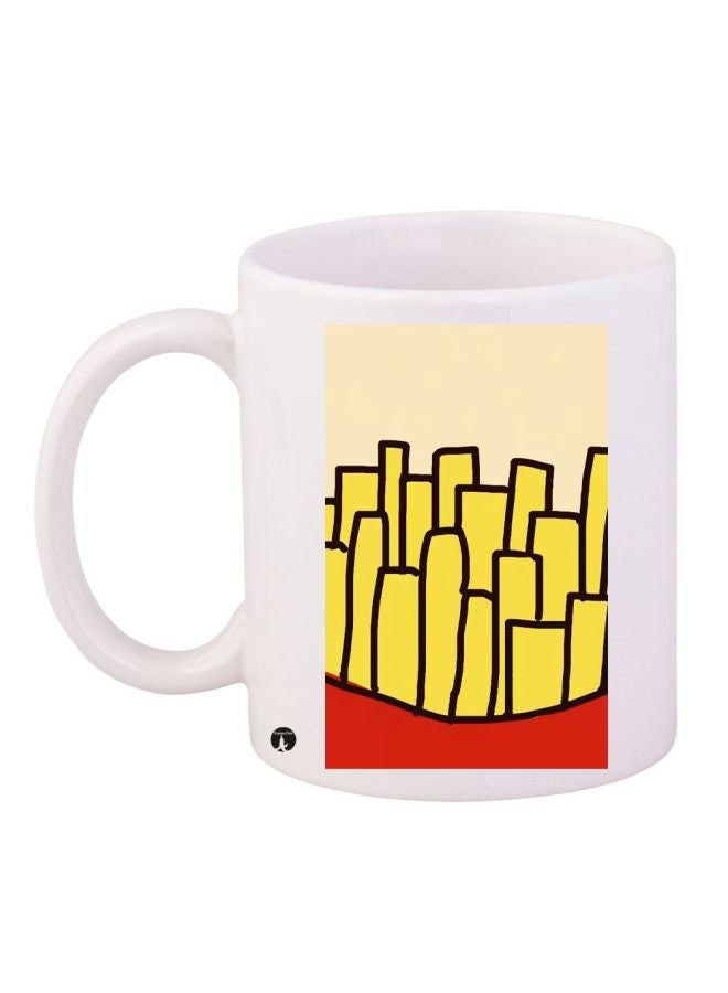 بي بي مج قهوة بطبعة بطاطس مقلية أبيض/ أصفر/ أحمر