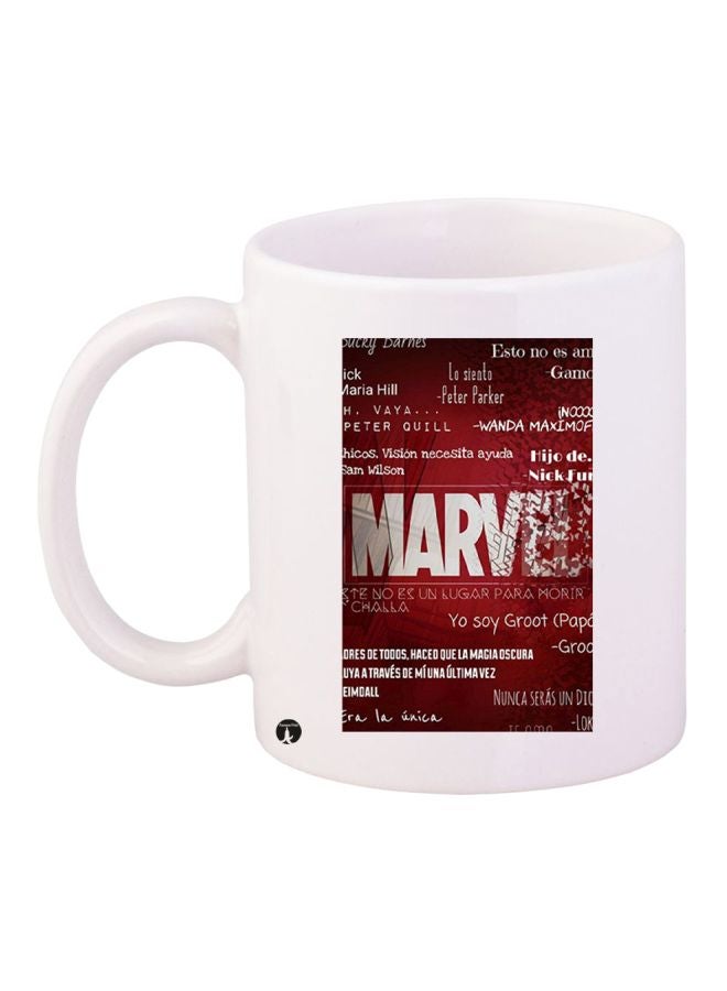 BP Marvel Printed Coffee Mug White/Red