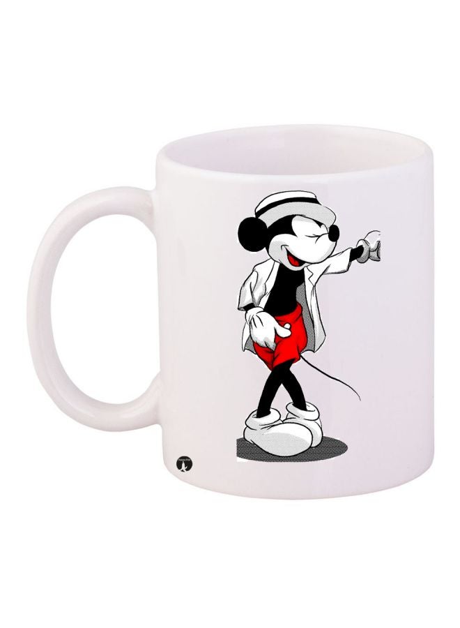 Mickey Mouse Printed Coffee Mug White/Black/Red