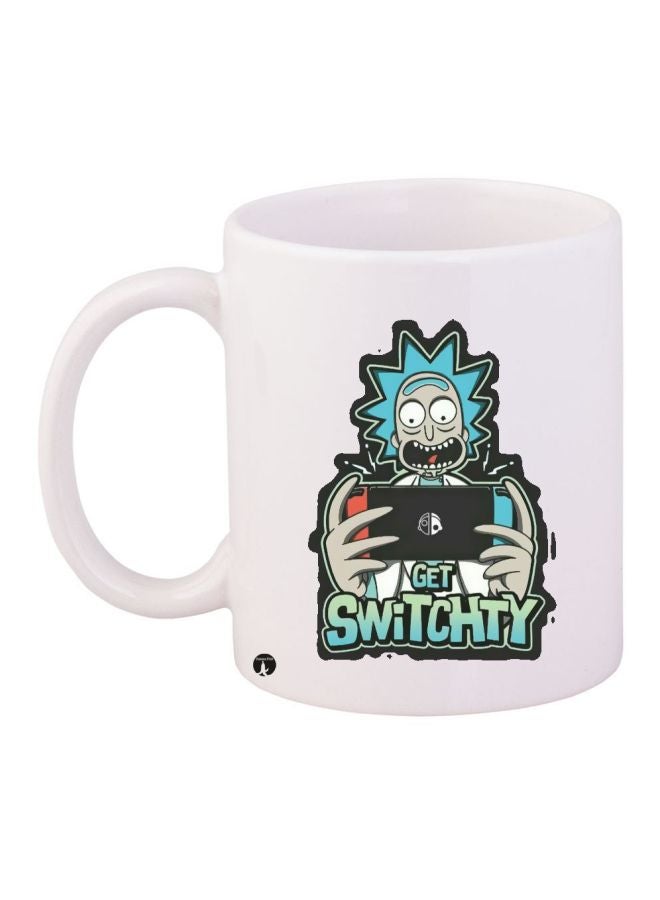 بي بي مج قهوة بطبعة "Get Switchty" أبيض/أزرق/أسود/أصفر