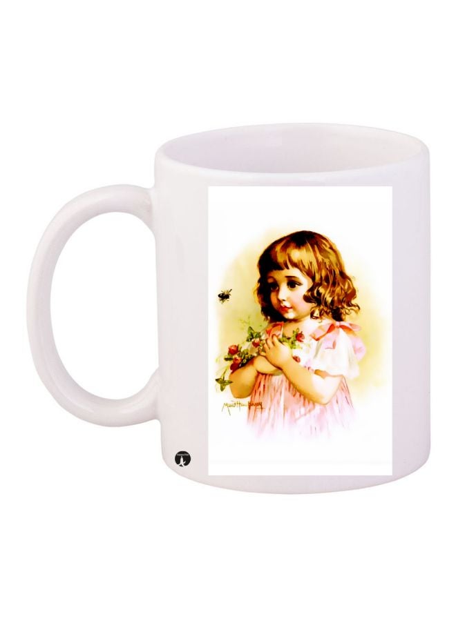BP Little Girl Printed Coffee Mug White/Brown/Pink