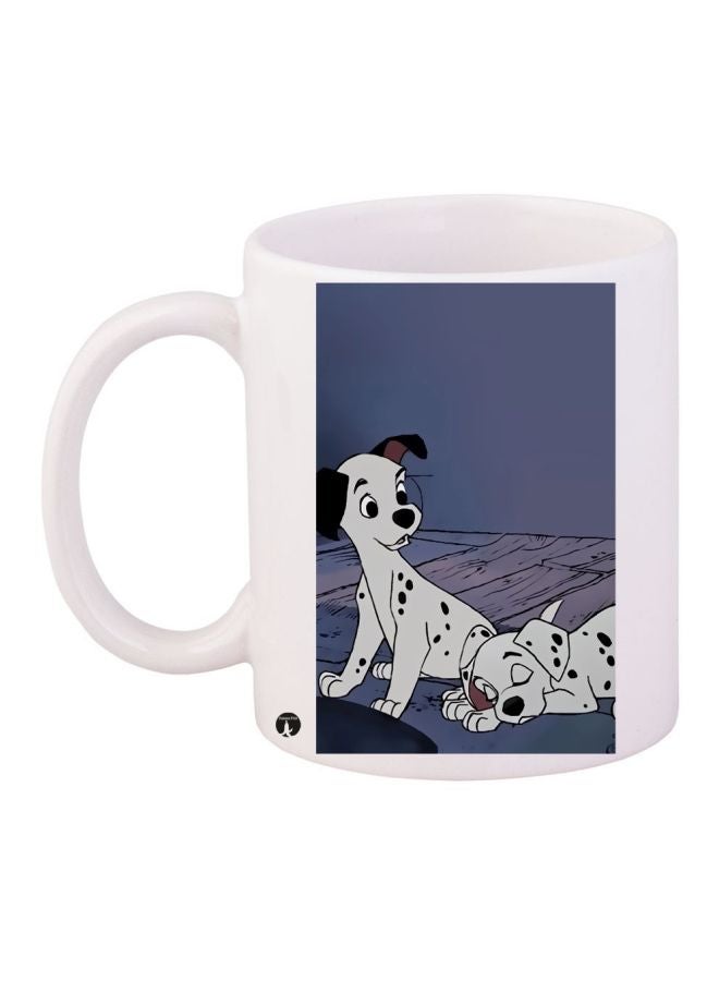 BP Dalmatian Dogs Printed Coffee Mug White/Blue/Black
