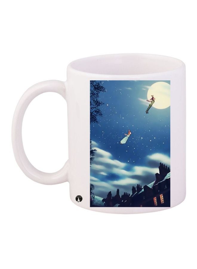 BP Cartoon Printed Coffee Mug White/Blue/Black