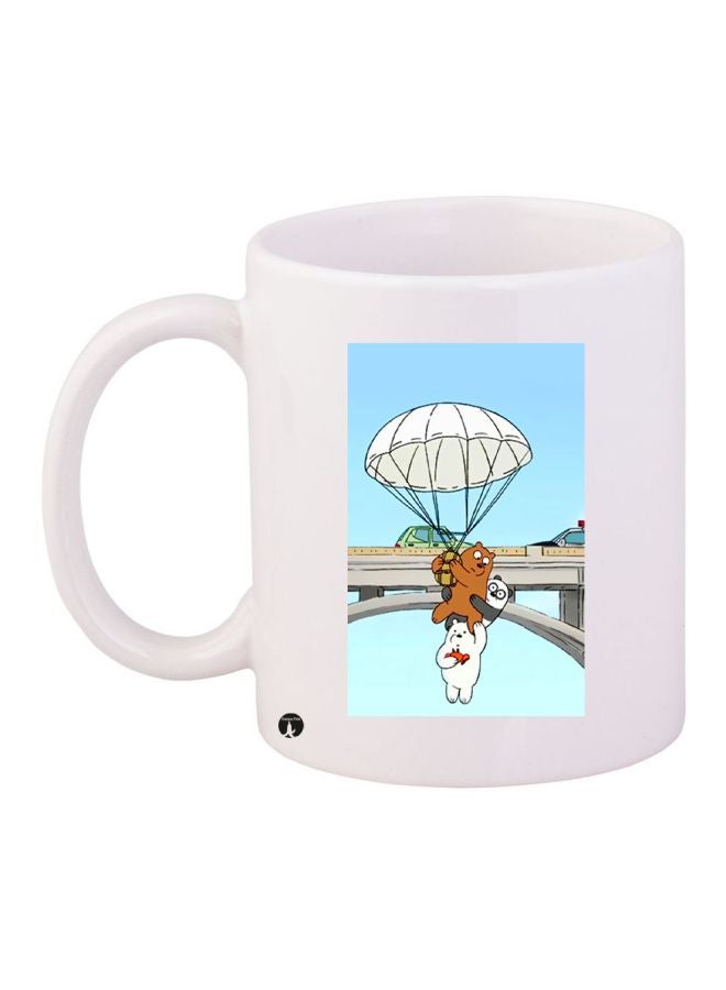 BP We Bare Bears Printed Coffee Mug White/Blue/Brown