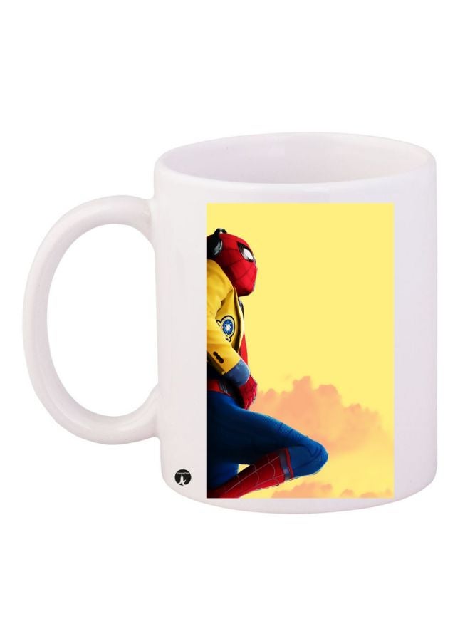 BP Spiderman Printed Coffee Mug White/Yellow/Blue