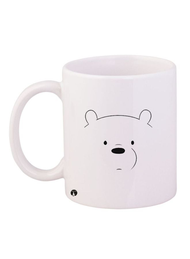 Cartoon Printed Coffee Mug White/Black