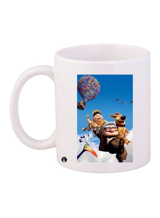 BP Cartoon Printed Coffee Mug White/Blue/Brown