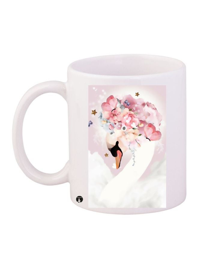 BP Floral Printed Coffee Mug White/Pink/Black