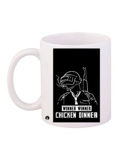 Winner Winner Chicken Dinner Printed Coffee Mug White/Black