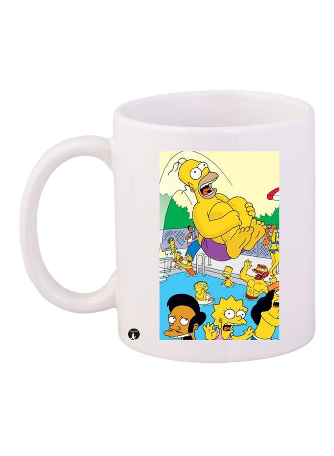 بي بي مج قهوة بطبعة مستوحاة من مسلسل "The Simpsons" أبيض/أصفر/أزرق