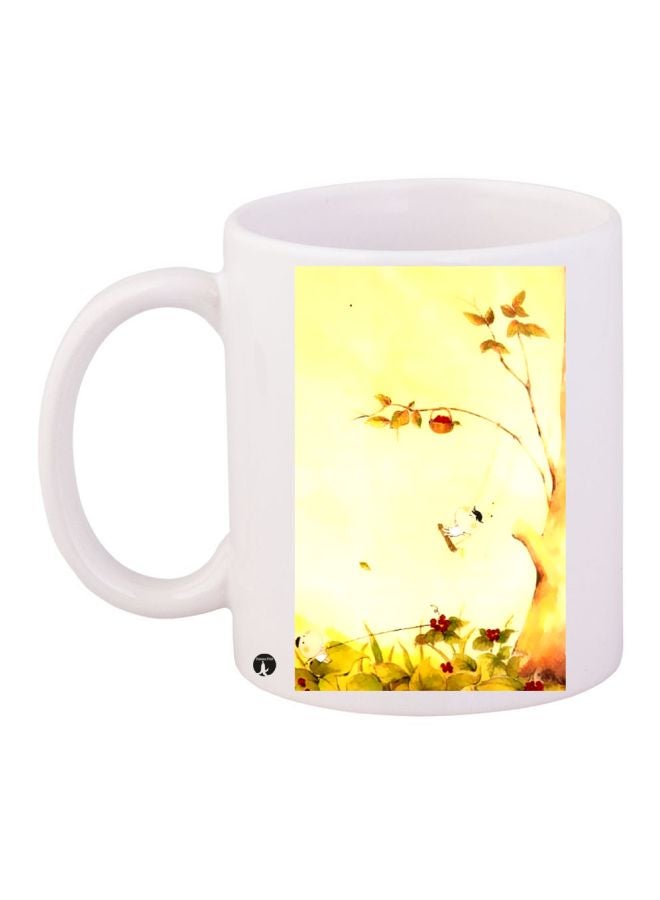 BP Printed Coffee Mug White/Yellow