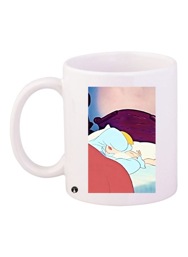 BP Sleeping Beauty Themed Coffee Mug White/Blue/Brown