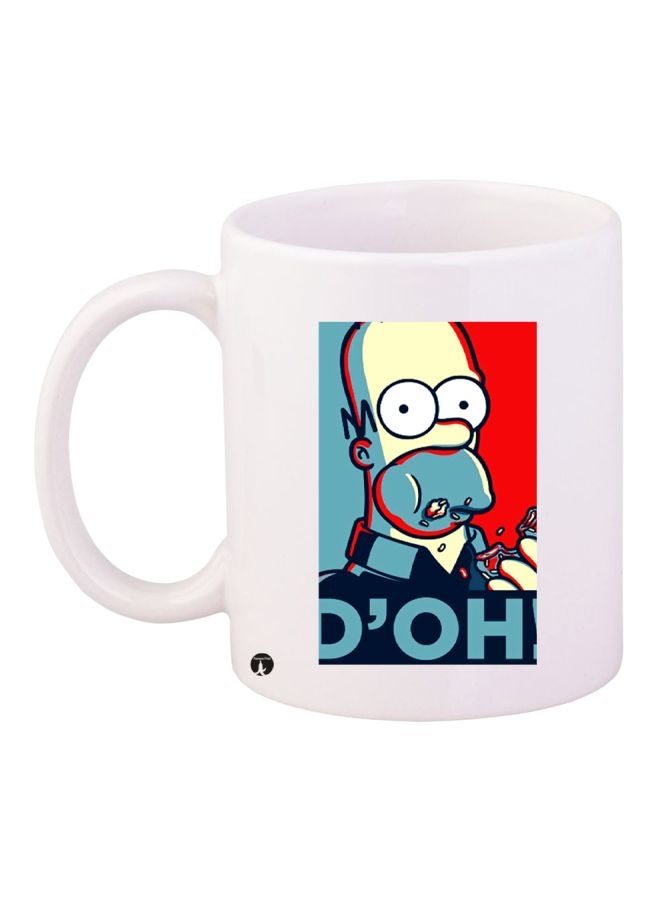 بي بي مج قهوة بطبعة مستوحاة من مسلسل الرسوم المتحركة "Simpsons" أبيض/أزرق/أحمر