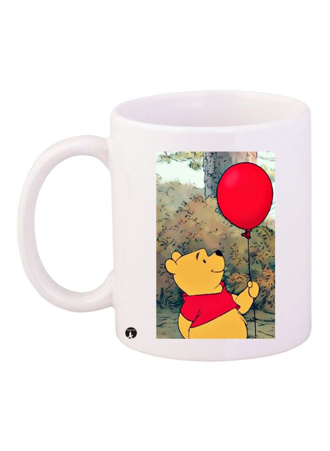 BP Cartoon Printed Ceramic Coffee Mug White/Yellow/Red