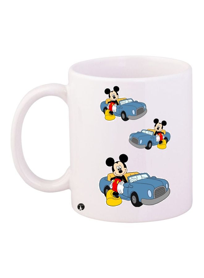 BP Mickey Mouse Printed Ceramic Coffee Mug White/Blue/Red