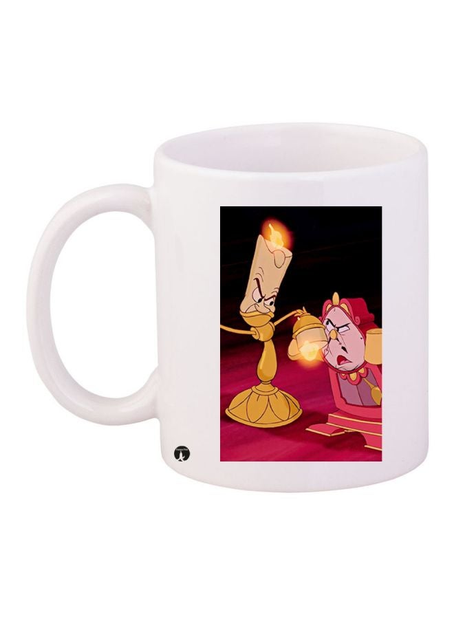 Cartoon Printed Coffee Mug White/Black/Pink