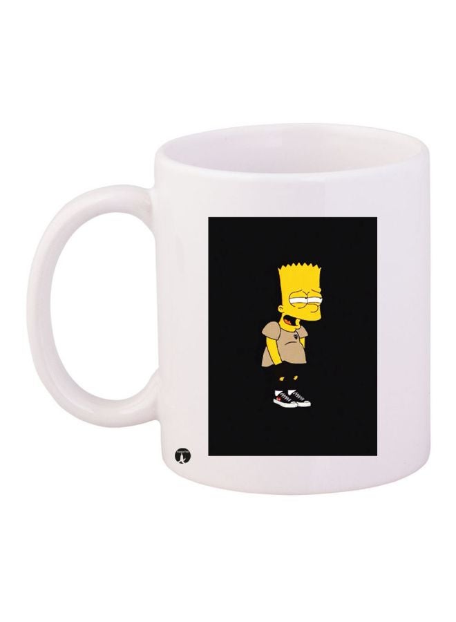 Simpsons Printed Coffee Mug White/Black/Yellow