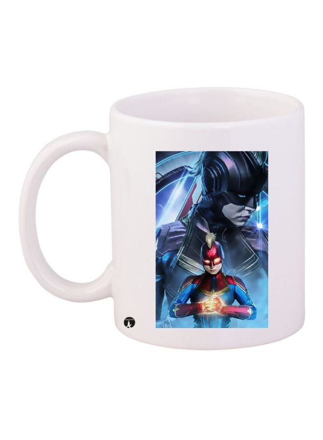 BP Superhero Printed Coffee Mug White/Blue/Red