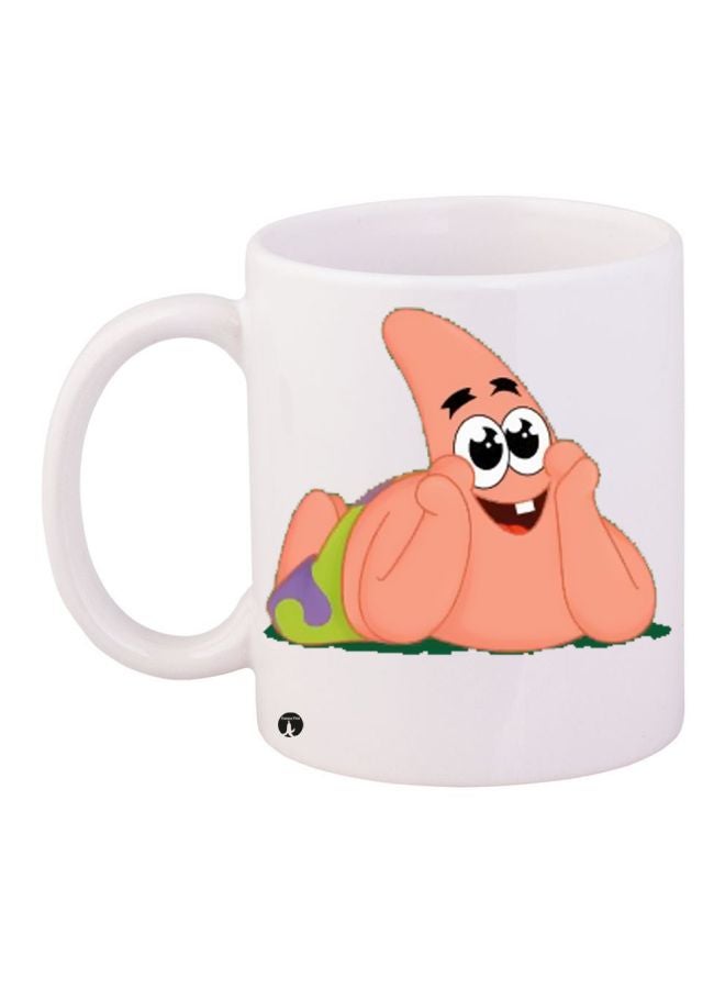 بي بي مج قهوة بطبعة شخصية باتريك نجم البحر أبيض / برتقالي / أخضر