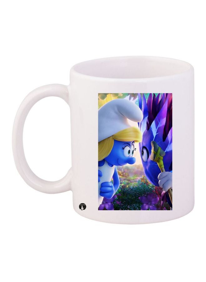 بي بي مج قهوة بطبعة شخصية كارتونية أبيض/أزرق/أصفر