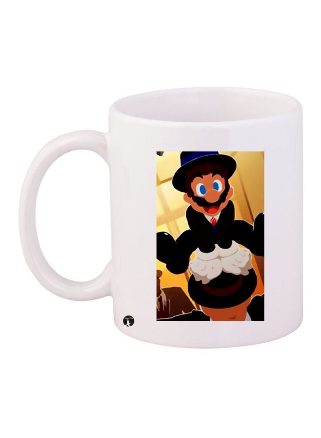 Mario Printed Coffee Mug White/Beige/Brown