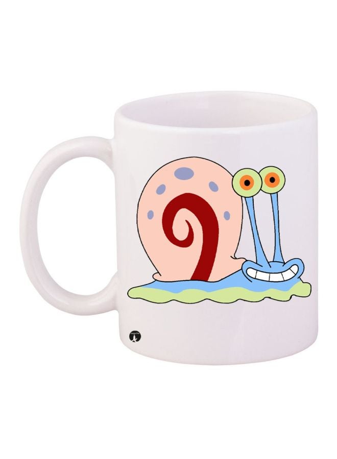 BP Cartoon Printed Coffee Mug White/Blue/Red