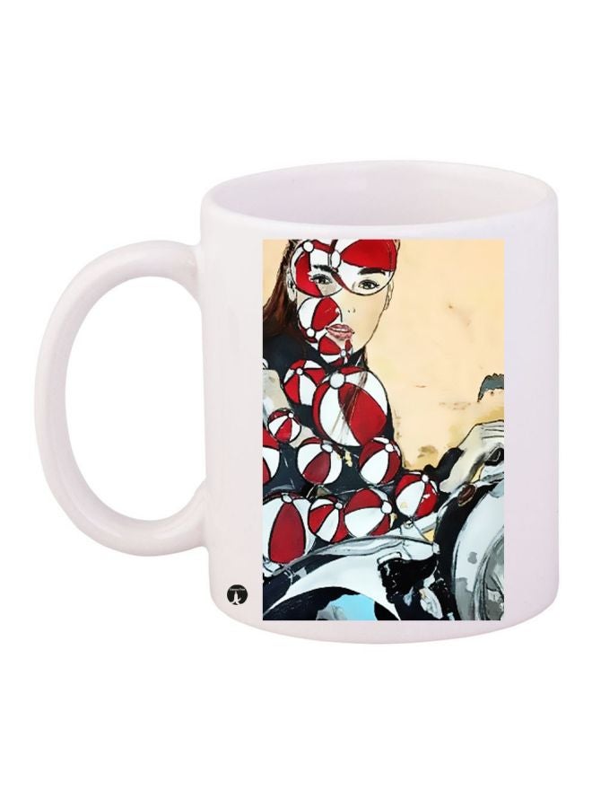 Anime Printed Coffee Mug White/Red/Black