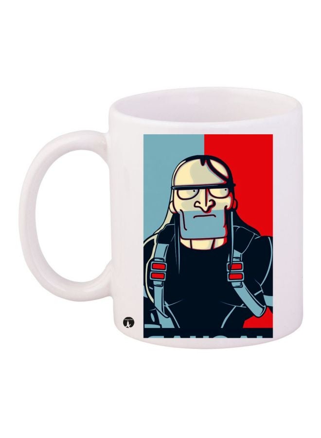 BP Anime Printed Coffee Mug White/Red/Blue