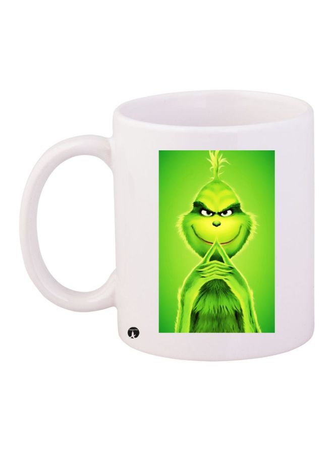 BP Cartoon Printed Coffee Mug White/Green