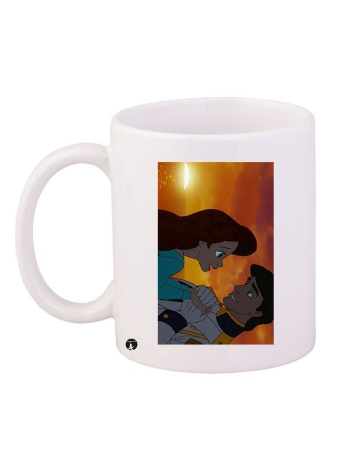BP Aladdin And Jasmine Printed Coffee Mug White/Green/Brown