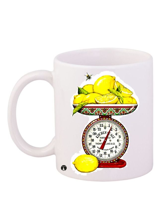 بي بي مج قهوة بطبعة ليمون أبيض/أخضر/أحمر