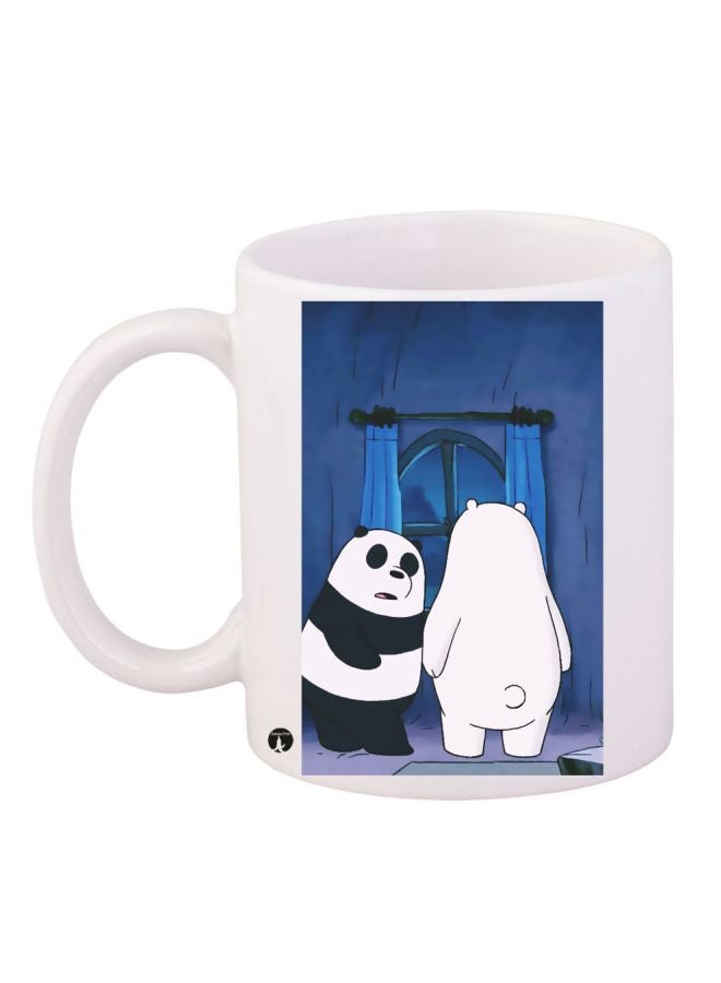 Panda Printed Coffee Mug White/Black/Blue