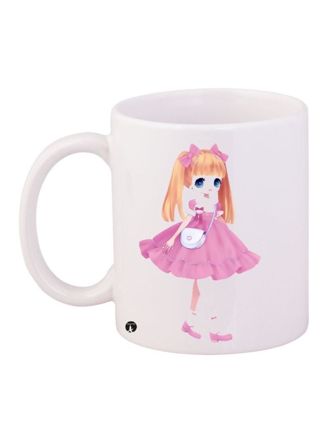 BP Anime Printed Coffee Mug White/Pink/Blue