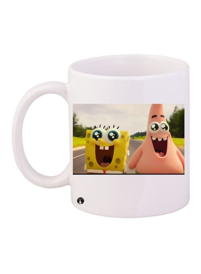 BP SpongeBob SquarePants Printed Coffee Mug White/Green/Yellow