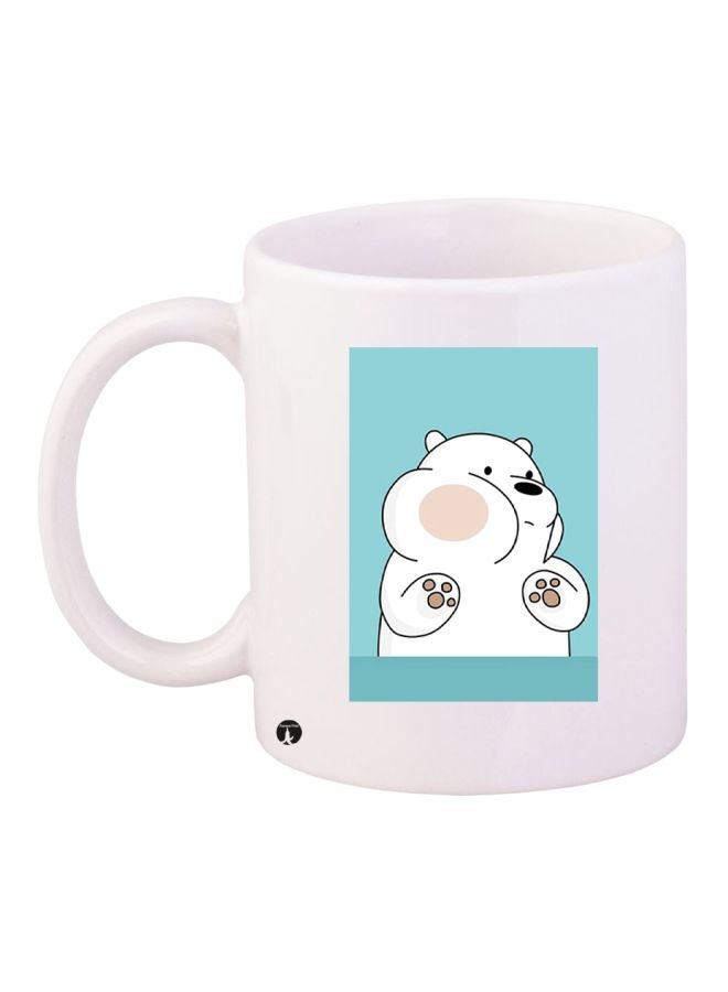 مج قهوة بطبعة مستوحاة من مسلسل الأنمي "We Bare Bears" أبيض/أزرق/أسود/أصفر