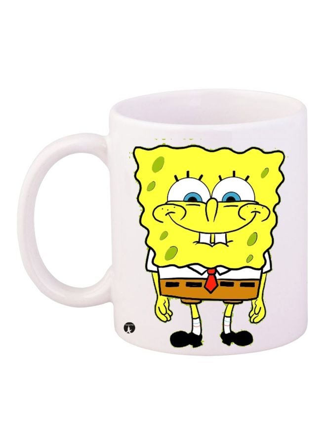 BP SpongeBob SquarePants Printed Coffee Mug White/Yellow/Black