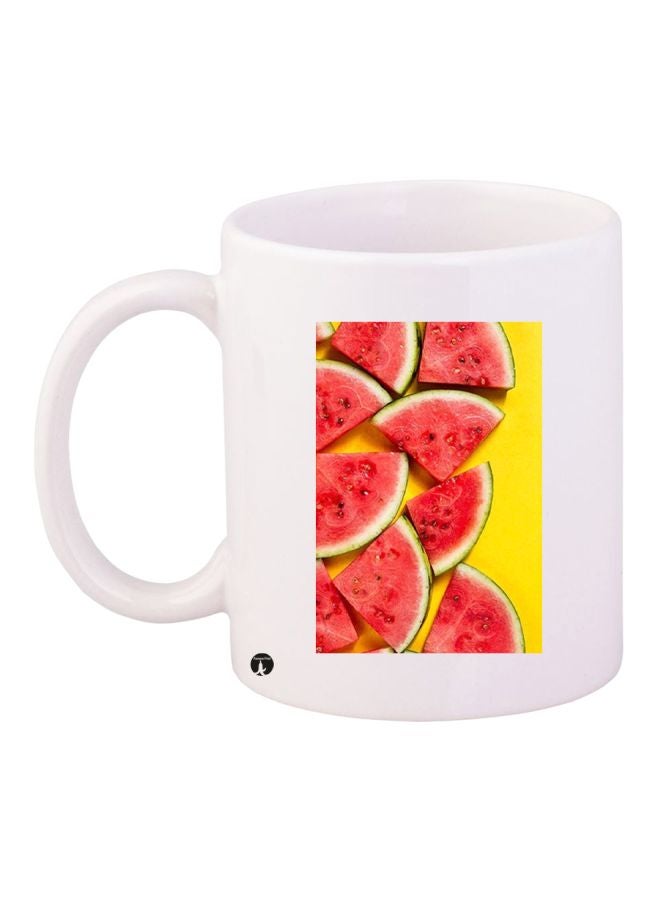 BP Watermelon Printed Coffee Mug White/Red/Yellow