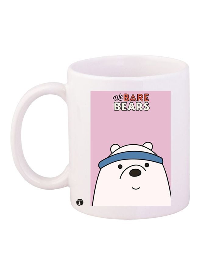 بي بي مج قهوة بطبعة مستوحاة من مسلسل الأنمي "We Bare Bears" أبيض / وردي / أزرق