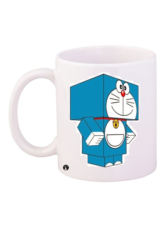 بي بي مج قهوة مزين بطبعة شخصية دورايمون أبيض/أزرق/أحمر