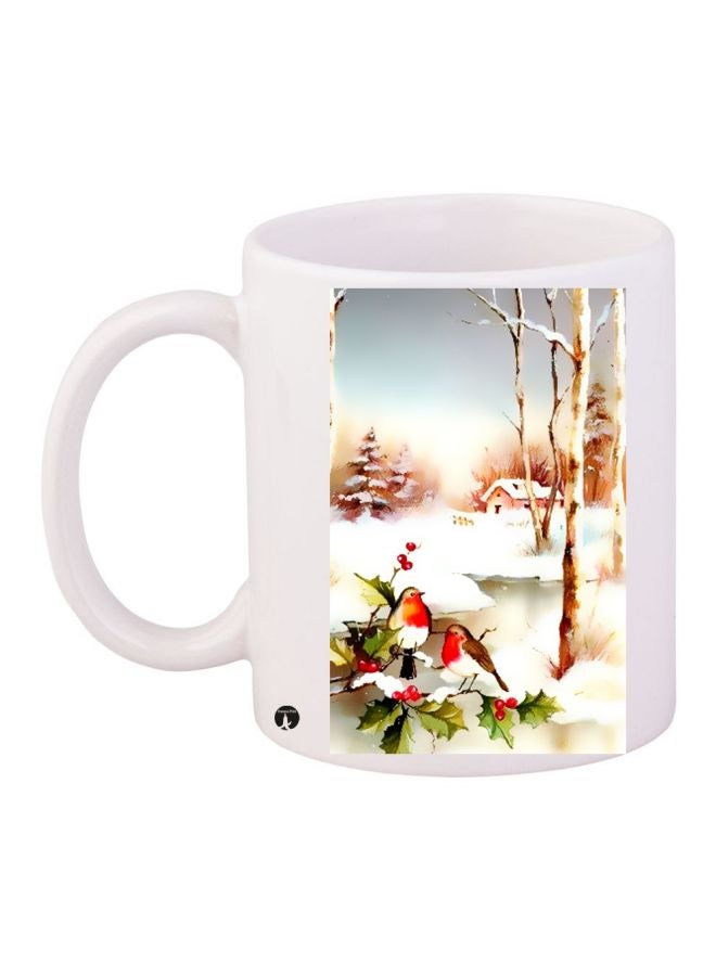 BP Scenery Printed Coffee Mug White/Beige/Red