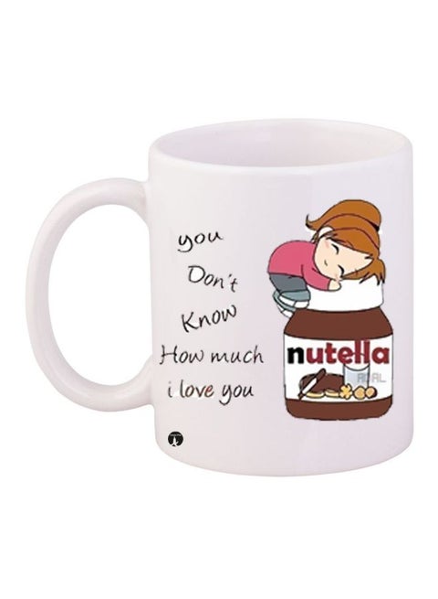 Nutella Printed Coffee Mug White/Yellow/Brown
