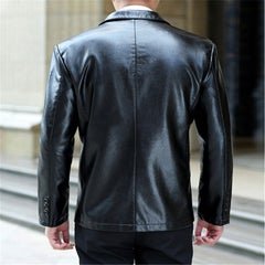 Lucky Men's Leather Stylish Jacket black  - Image 2