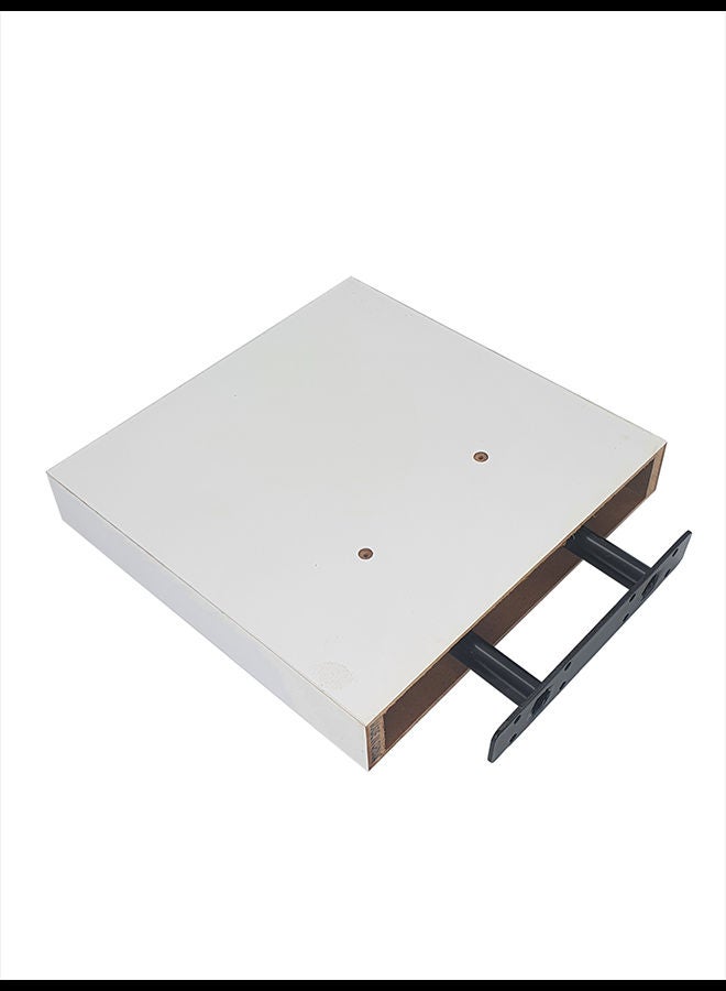 Square Shaped Wooden Shelf White 25 x 25cm - Image 2