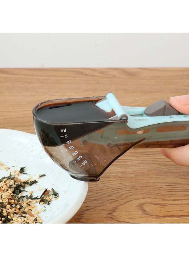 ملاعق قياس بلاستيكية مكونة من قطعتين ملعقة أزرق/رمادي Large Spoon (180x60), Small Spoon (160x38)مم - Image 4