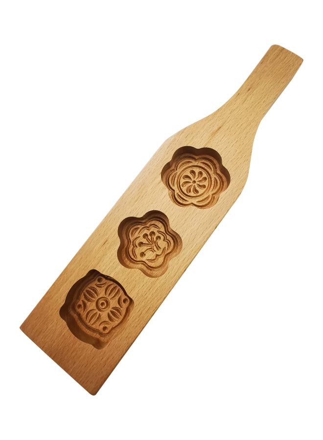 asmat 3-Cavity Floral Design Mould Brown 29.5cm - Image 3
