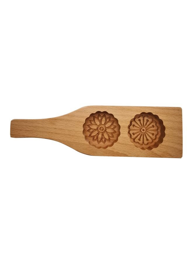 asmat 2-Cavity Floral Design Mould Brown 25cm - Image 1