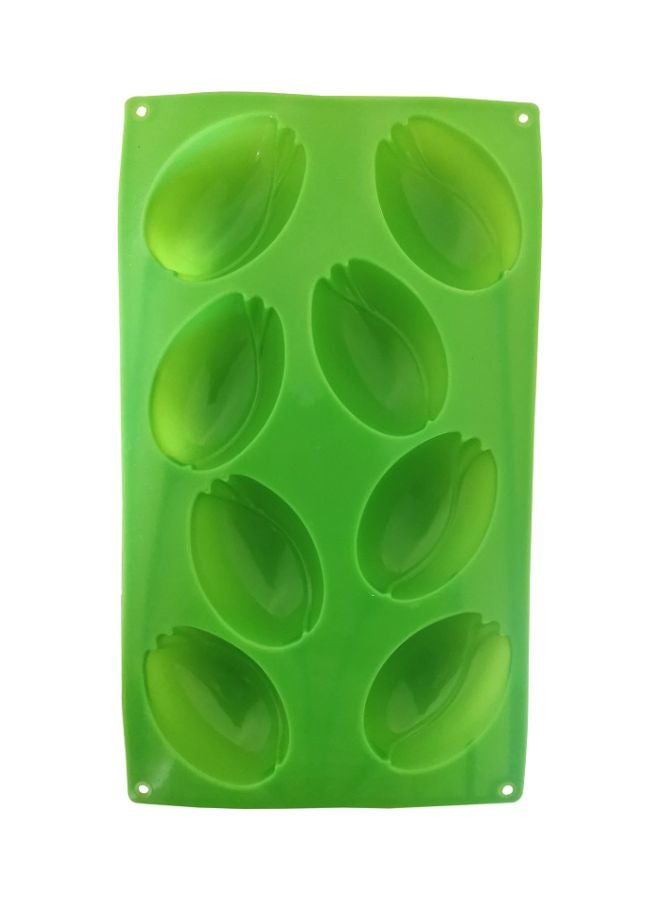 أسمات قالب خبزٍ على شكل زهور من 8 تجاويف أخضر 29x17سم - Image 4