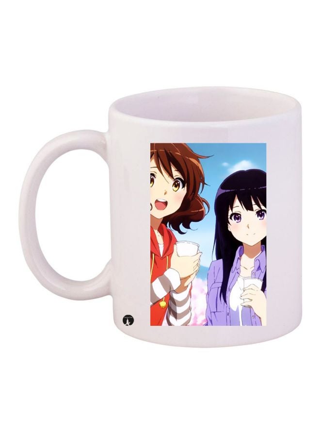 بي بي مج قهوة بطبعة رسومات كرتونية على شكل فتاة أبيض/أحمر/أزرق