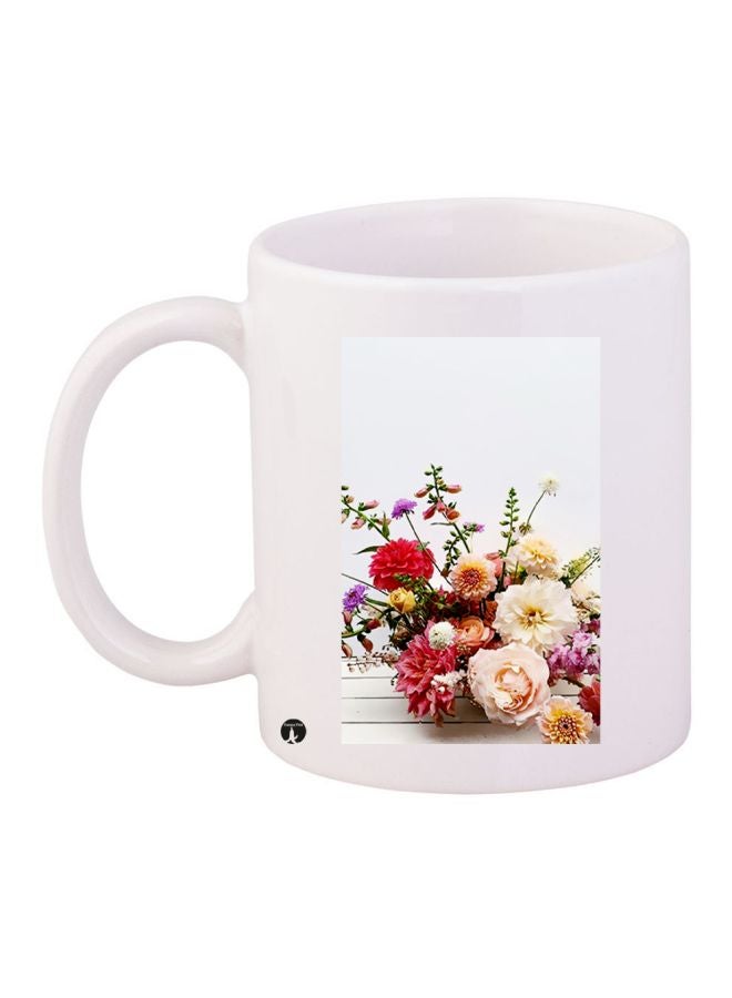 BP Floral Printed Coffee Mug White/Pink/Green