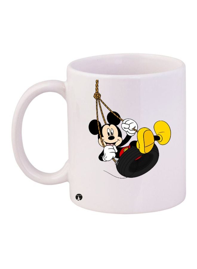 BP Mickey Mouse Printed Coffee Mug White/Black/Yellow